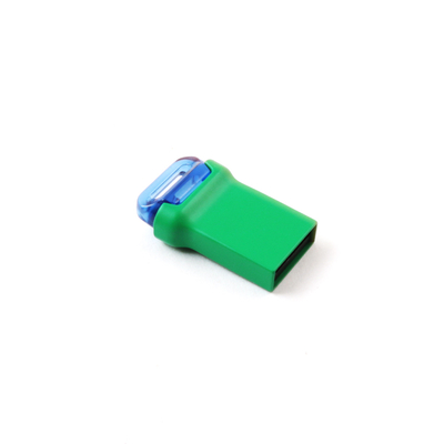 Mini Usb 3.0 de cor verde Metal Usb Flash Drive Rectangular Com Chip Flash Classe A