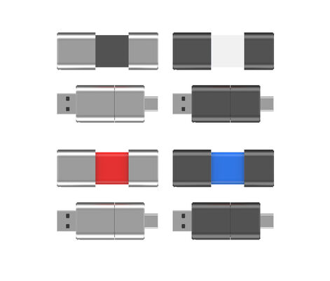 Tipo C de velocidade rápida com USB 3.0 e USB 2.0 Flash Drive Slide Match CE,FCC,ROHS