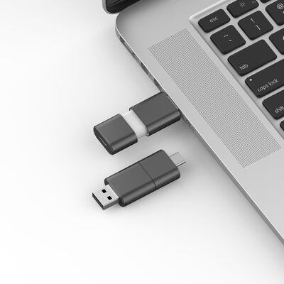 Tipo C de velocidade rápida com USB 3.0 e USB 2.0 Flash Drive Slide Match CE,FCC,ROHS