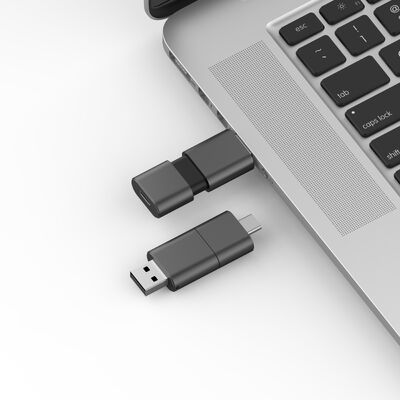Tipo C de velocidade rápida com USB 3.0 e USB 2.0 Flash Drive Slide Match CE,FCC,ROHS