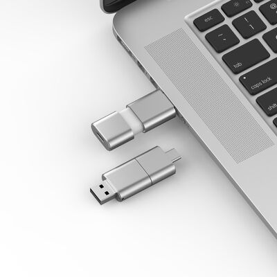 Tipo C de velocidade rápida com USB 3.0 e USB 2.0 Flash Drive Slide Match CE,FCC,ROHS
