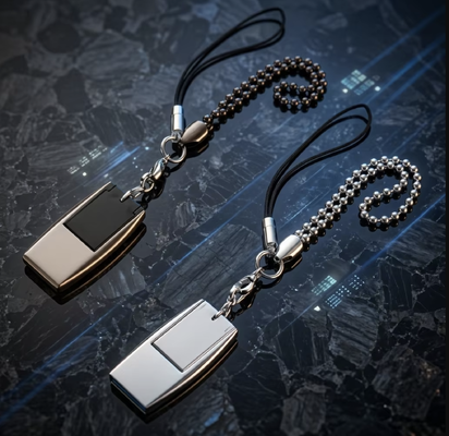 Mini USB Flash Drive com Chain de Chave Pode Laser Logotipo e Imprimir Logotipo por personalizado feito corpo USB Pode fazer prata e cor cinza