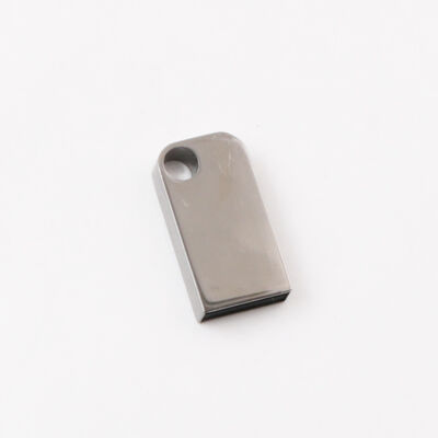 A mini unidade flash USB com furo pode colocar chaveiro de metal USB Flash Drive pode personalizar o logotipo do laser