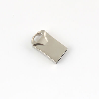 Prata com metal brilhante usb flash drive velocidades de transferência de dados rápida embalagem de metal durável adequada para armazenamento seguro de dados