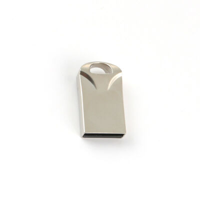 Prata com metal brilhante usb flash drive velocidades de transferência de dados rápida embalagem de metal durável adequada para armazenamento seguro de dados