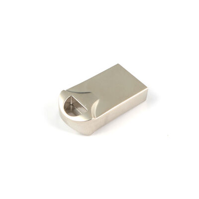 Prata com metal brilhante usb flash drive velocidades de transferência de dados rápida embalagem de metal durável adequada para armazenamento seguro de dados