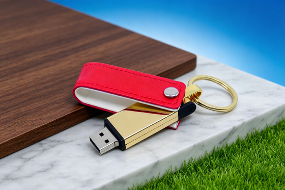 Mac OS Compatível Leather USB Flash Drive Preto Cor Custom OEM Estilo Design durável Perfeito para presentes corporativos