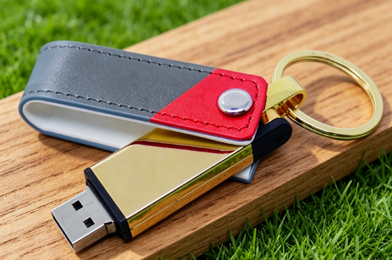 Mac OS Compatível Leather USB Flash Drive Preto Cor Custom OEM Estilo Design durável Perfeito para presentes corporativos
