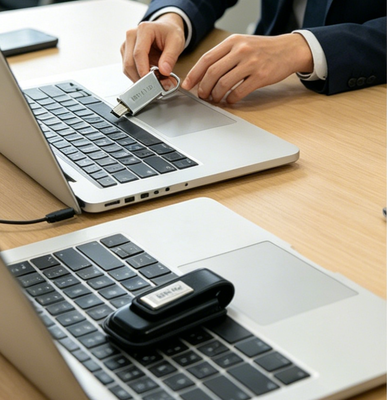 Unidade flash USB de couro OEM Solução de armazenamento portátil elegante e durável de cor marrom, ideal para presentes corporativos e eventos