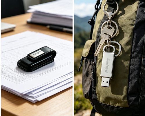Unidade flash USB de couro OEM Solução de armazenamento portátil elegante e durável de cor marrom, ideal para presentes corporativos e eventos