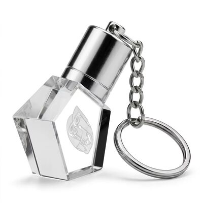 Unidade flash usb de cristal em forma de garrafa 3.0, velocidade de transferência rápida, design durável, cristal pode gravar logotipo