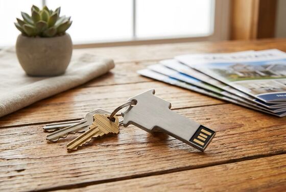 Pearl Chain Metal USB Flash Drive Prata Compacto Dispositivo de armazenamento Temperatura de operação Minus 50 a Mais 80 graus Ideal para negócios