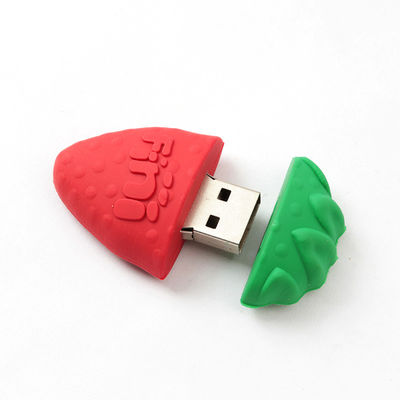 O chocolate bonito da morango da melancia da vara de USB do molde aberto do PVC deu forma