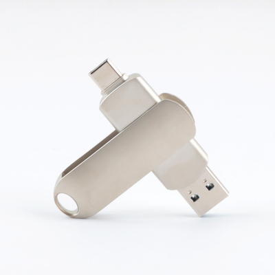 TIPO velocidade rápida instantânea da torção da movimentação 3,0 64GB 128GB 256GB de USB do metal de C