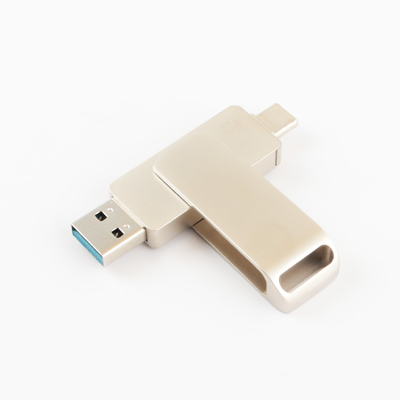 Tipo 256GB de alta velocidade instantâneo 128GB da movimentação 2,0 e 3,0 de USB do metal da torção de C