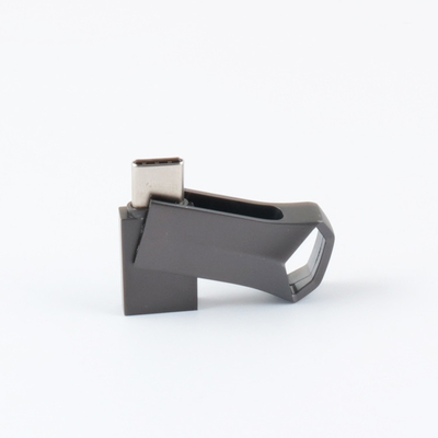 TIPO de movimentação instantâneo velocidade rápida de Matt Twist USB do preto da arma do metal 64GB 128GB 256GB de C