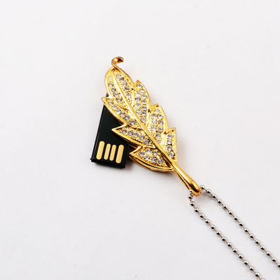 Do estilo instantâneo da joia da movimentação de Chip Inside Leaf USB velocidade rápida escondida