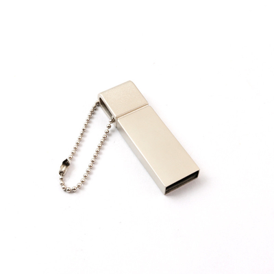 Corpo prateado Matt Metal USB Pen Drive 2.0 64GB 128GB 20MB/S Custom Laser Logotipo