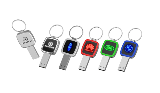 Quando ler a luz do diodo emissor de luz a vara brilhante 32GB 64GB 128GB de USB do cristal
