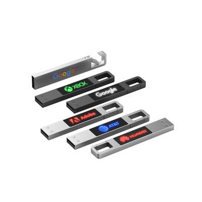 Movimentação instantânea 16G 32G 64G 128G 2,0 de USB da luz do diodo emissor de luz do presente de época natalícia
