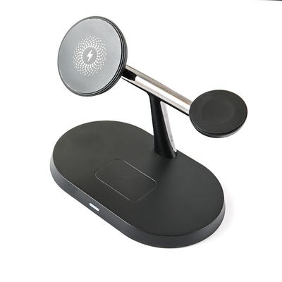 Carregamento sem fio 3 em 1 Carregador rápido para fone de ouvido Relógio