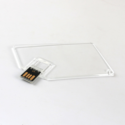 UDP 128GB 64GB 50MB/S da vara 2,0 plásticos transparentes da memória do Usb do cartão de crédito MINI