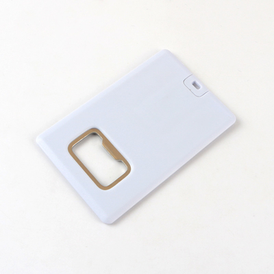 Movimentação instantânea plástica de USB do cartão de crédito com um abridor de garrafa USB do metal 2,0 128GB