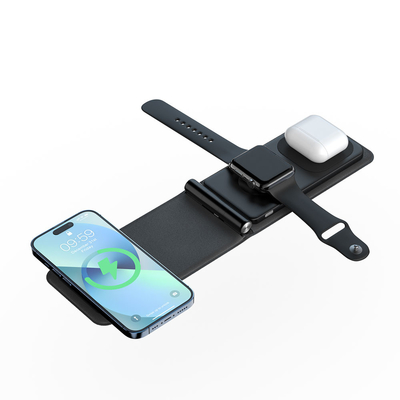Carregador sem fio de dobramento de carregamento rápido para o carregador rápido de IPhone Airpods AppleWatch