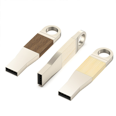 Velocidade rápida 30MB/S 64GB 128GB da movimentação 2,0 instantâneos de madeira agradáveis de USB do motorista das formas