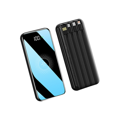 Cabo de MAH Power Bank 4 da alta velocidade 10000 com um LOGOTIPO da cópia/da gravação do corpo