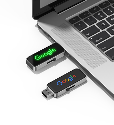 Gravação de logotipo de 2 GB Disco Flash Cristalino Brilhante Ao Trabalhar no Computador Com Luz LED