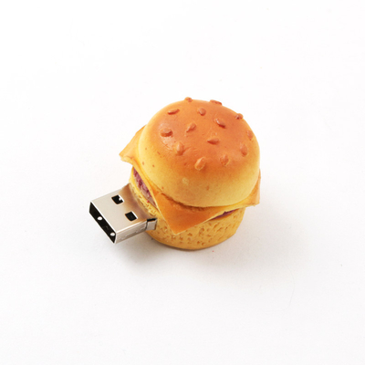 Hambúrguer em forma com capacidade de 512 GB Discos flash USB personalizados com 10 anos de retenção de dados