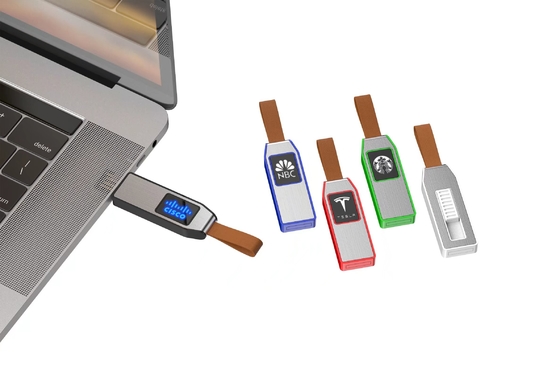 Disco flash USB de cristais de acrílico com luz LED para transferência de dados rápida e segura