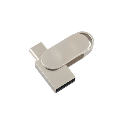 Disco flash USB PD de metal à prova d'água com prata USB 2.0 USB 3.0 e tipo C
