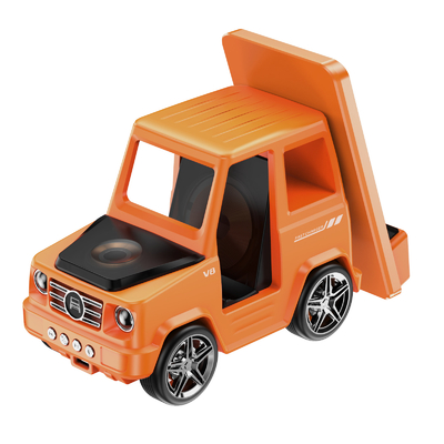 Carregador sem fio em forma de carro laranja para iPhone Airpods IWatch 225G Saída 9V/1.67A