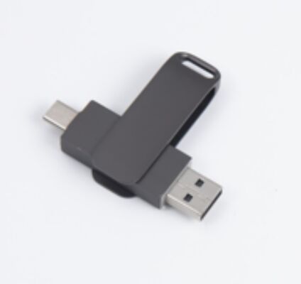 Pen Drive Usb 3.0 Preto Com Porta Tipo C Para Celular E Computador Compatível 256GB 512GB 1TB