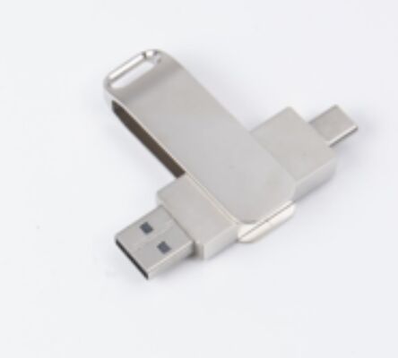 Pen Drive Usb 3.0 Cinza Fosco Com Porta Tipo C Para Celular e Computador Compatível 256GB 512GB 1TB
