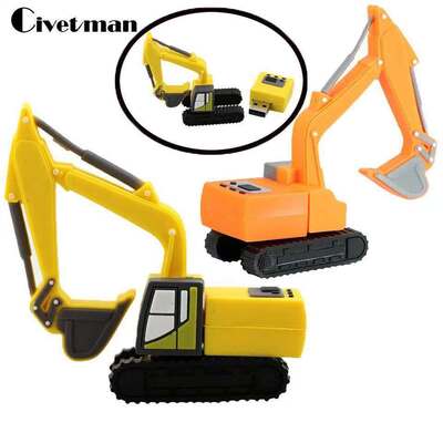 Excavadora em forma de USB Flash Drive Excavadora USB Memória Feita por Mold Cliente