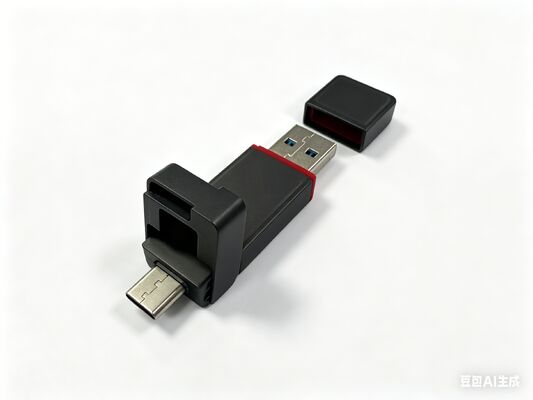 A movimentação flash de USB do metal preto da arma com porta do tipo C está em conformidade com o pedido do cliente O corpo do metal pode logotipo do laser