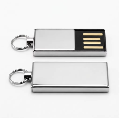 Prata com unidade flash usb de metal de liga de zinco brilhante, incluindo chips flash HY adequados para necessidades de transferência de dados rápida e segura