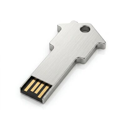 Pearl Chain Metal USB Flash Drive Prata Compacto Dispositivo de armazenamento Temperatura de operação Minus 50 a Mais 80 graus Ideal para negócios