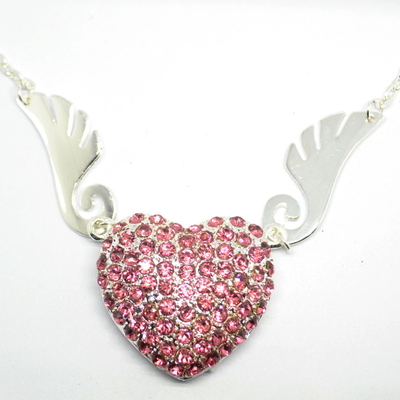Memória completa da movimentação instantânea da senhora Necklace Diamond Usb Stick 32GB 64GB 2,0