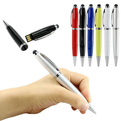 2 em uma caneta de escrita USB Flash Drive 64GB 128GB UDP à prova d'água 15MB/S dentro da cor da tinta tem preto e azul
