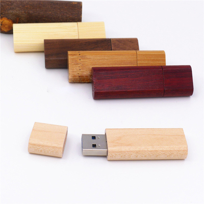 O Usb de bambu do bordo do ODM cola a movimentação 2,0 3,0 256GB instantânea de madeira com correia