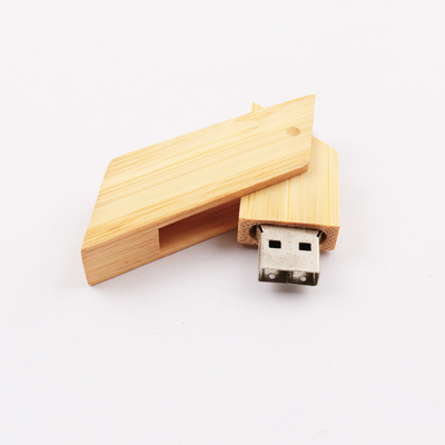 O bordo de bambu dá forma ao Usb de madeira feito sob encomenda conduz a velocidade rápida 8GB 256GB 30MB/S