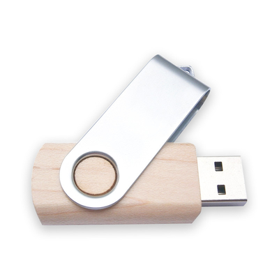 A torção deu forma ao LOGOTIPO de gravação da cor de bambu de madeira da caixa do metal da movimentação de USB