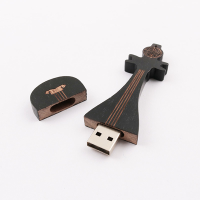15 MB/S 32 GB 128 GB Pendrive de madeira Guitarra memória de velocidade rápida