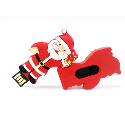 Movimentação instantânea 2,0 15MB/S 64GB 128GB do Usb do personagem de banda desenhada do presente do Natal