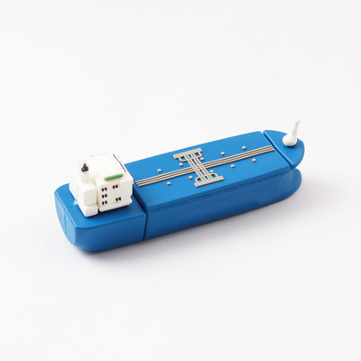O barco feito personalizado do PVC deu forma a USB 256GB instantâneo 512GB 1TB das movimentações 2,0 e 3,0
