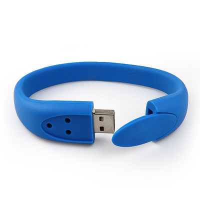 bracelete feito sob encomenda 2,0 do Usb do silicone de 64G 128G memória 3,0 80MB/S completa